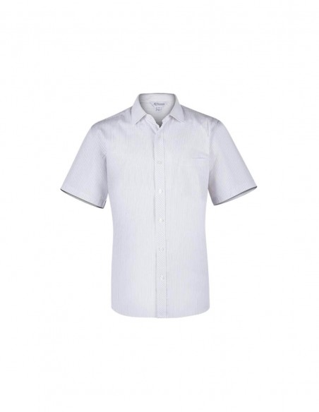 AU-1906S - Mens Bayview Wide Stripe Short Sleeve Shirt - Aussie Pacific - Corporates