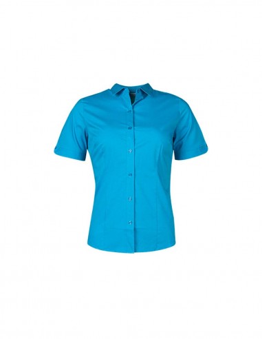 AU-2903S - Ladies Mosman Stretch Short Sleeve Shirt - Aussie Pacific - Corporates