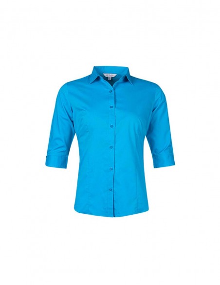 AU-2903T - Ladies Mosman Stretch 3/4 Sleeve Shirt - Aussie Pacific - Corporates