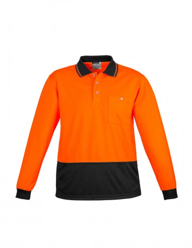 SY-ZH232 - Unisex Hi Vis Basic Spliced L/S Polo - Syzmik - Work Wear