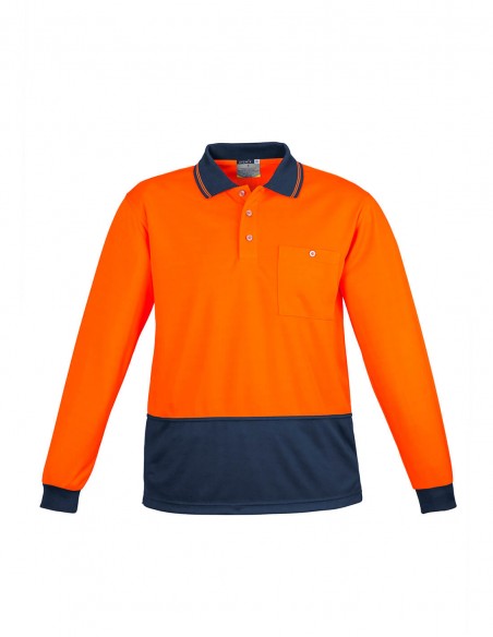 SY-ZH232 - Unisex Hi Vis Basic Spliced L/S Polo - Syzmik - Work Wear