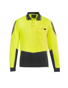 SY-ZH310 - Mens Hi Vis Flux L/S Polo - Syzmik - Work Wear 2
