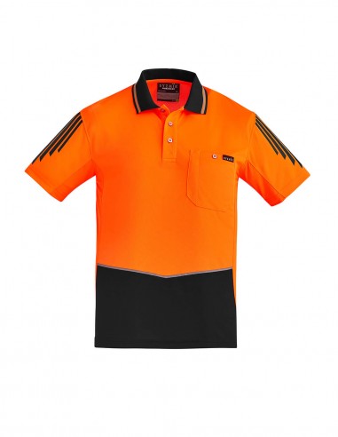 SY-ZH315 - Mens Hi Vis Flux S/S Polo - Syzmik - Work Wear