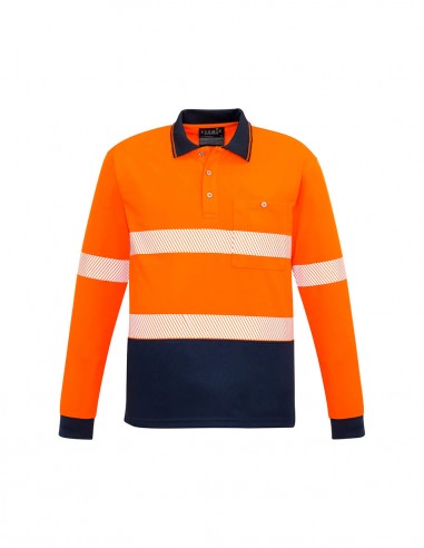 SY-ZH530 - Unisex Hi Vis Segmented L/S Polo - Hoop Taped - Syzmik - Work Wear