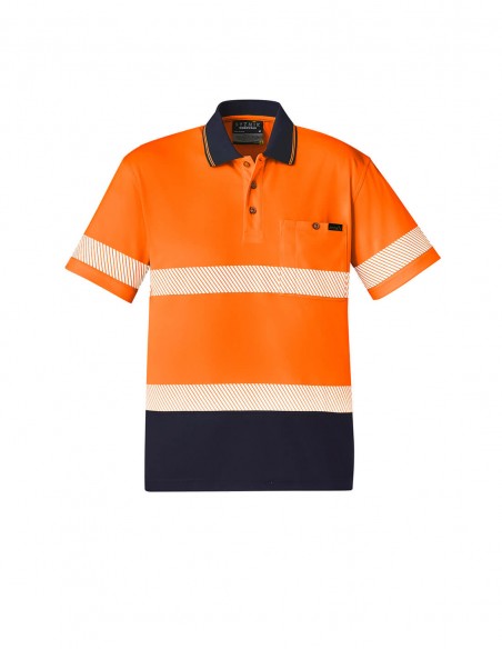 SY-ZH535 - Unisex Hi Vis Segmented S/S Polo - Hoop Taped - Syzmik - Work Wear