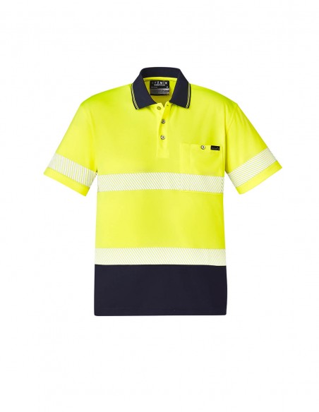 SY-ZH535 - Unisex Hi Vis Segmented S/S Polo - Hoop Taped - Syzmik - Work Wear