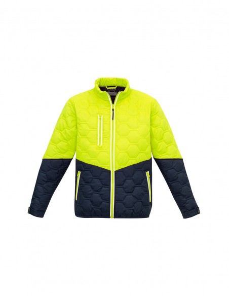 SY-ZJ420 - Unisex Hi Vis Hexagonal Puffer Jacket - Syzmik - Work Wear