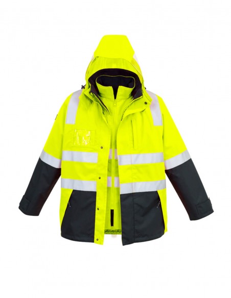 SY-ZJ532 - Mens Hi Vis 4 In 1 Waterproof Jacket - Syzmik - Work Wear