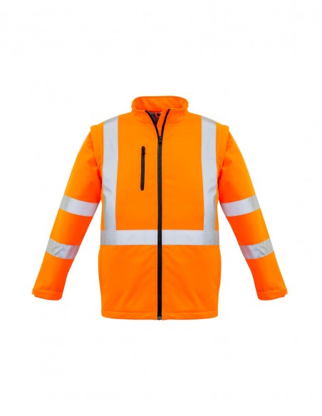 SY-ZJ680 - Unisex Hi Vis X Back 2 In 1 Soft Shell Rain Jacket - Syzmik - Work Wear