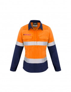 SY-ZW131 - Womens Closed Front Hoop Taped Spliced Shirt - Syzmik - Work Wear