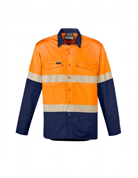 SY-ZW229 - Mens Rugged Cooling Hi Vis Segmented Tape L/S Shirt - Syzmik - Work Wear