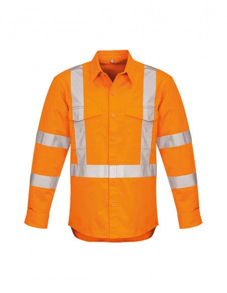 SY-ZW690 - Mens Hi Vis X Back Taped Shirt - Syzmik - Work Wear