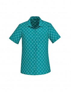 BCA-CS948LS - Womens Florence Daisy Print Short Sleeve Shirt - Biz Care - Healthcare 2