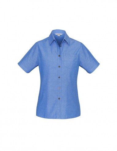 BC-LB6200 - Wrinkle Free Chambray Ladies S/S Shirt - Biz Collection - Corporates