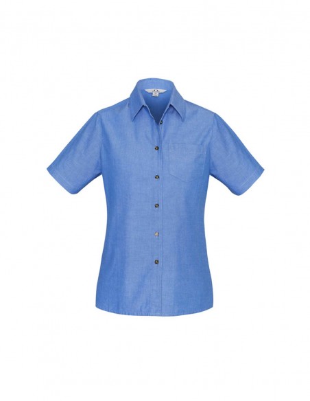 BC-LB6200 - Wrinkle Free Chambray Ladies S/S Shirt - Biz Collection - Corporates